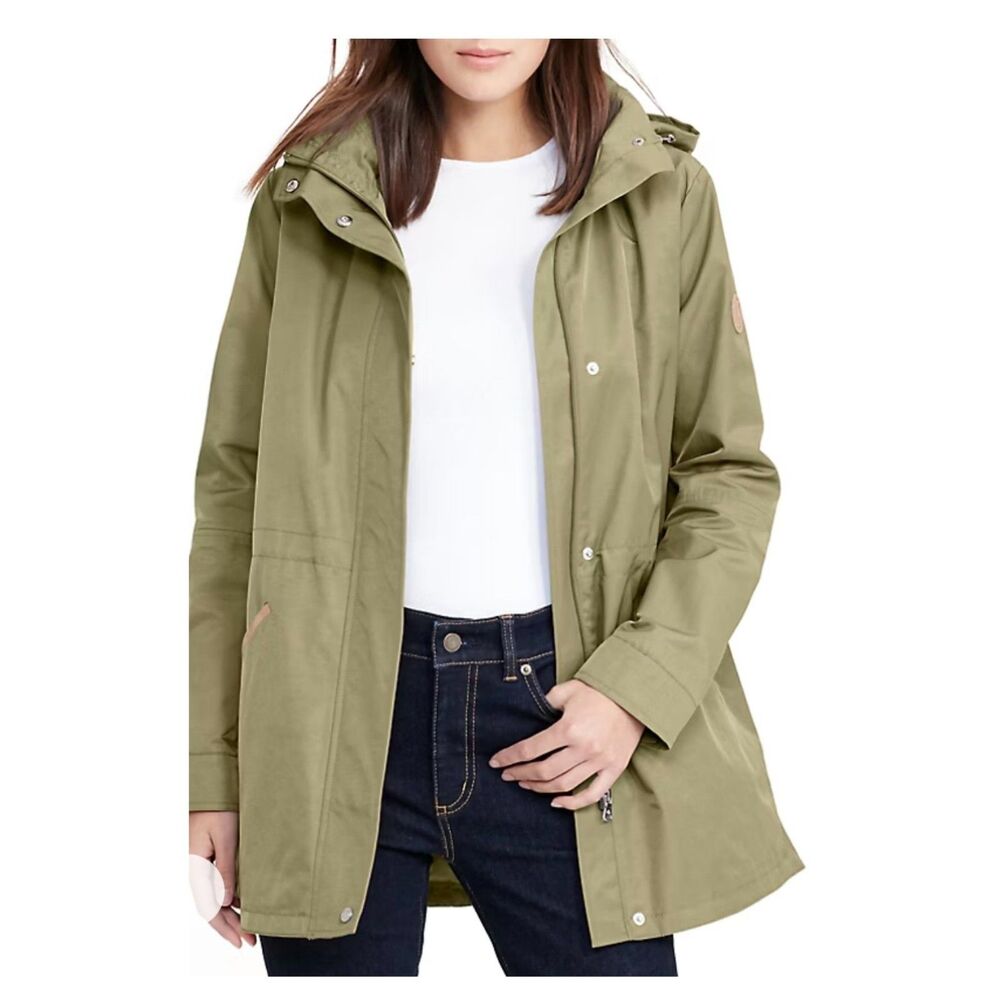 Ralph Lauren Hooded Anorak Utility Chore Coat All Weather Jacket Sz M Preppy
